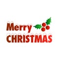 Merry Christmas creative design with typography vector