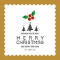 Merry Christmas creative design with typography vector