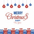 Merry Christmas creative design with white background vector