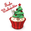 Merry Christmas Cupcake Royalty Free Stock Photo