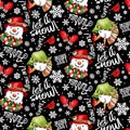 Merry Christmas Day Gifts Pattern Background, let it snow, snowman, white ice crystal pattern
