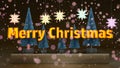 Merry Christmas decoration with bokeh lights Royalty Free Stock Photo
