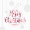 Merry Christmas Decoration Lettering Tipography Lets Get Crazy Modern Font Royalty Free Stock Photo