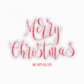 Merry Christmas Decoration Lettering Tipography Lets Get Crazy Modern Font Royalty Free Stock Photo