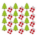 Merry christmas decorative pattern icons Royalty Free Stock Photo