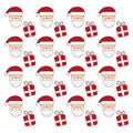 Merry christmas decorative pattern icons Royalty Free Stock Photo