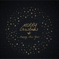 Merry christmas design made with stars decoration