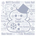 Merry Christmas in different languages word cloud Royalty Free Stock Photo