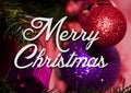 Merry Christmas digital card for holiday greetings Royalty Free Stock Photo