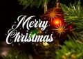Merry Christmas digital card for holiday greetings Royalty Free Stock Photo