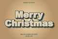 Merry Christmas editable text effect vintage style