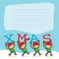 Merry Christmas ElfÃÂ´s Royalty Free Stock Photo