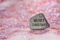 Merry Christmas engrave on stone Royalty Free Stock Photo