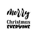 merry christmas everyone black letter quote