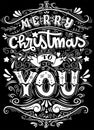 Merry Christmas Everyone, Vintage Background With Typography and