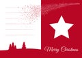 Merry Christmas with Falling Star and Blank Text Field