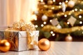 Merry christmas: festive presents under the tree