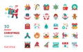 Merry christmas flat icon vector illustration Royalty Free Stock Photo