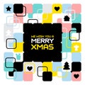 Merry Christmas, geometric abstract background, poster, theme pattern