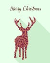 Merry Christmas geometric abstract reindeer