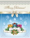 Merry Christmas with gift boxes Royalty Free Stock Photo