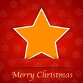 Merry Christmas gift card with a simple star Royalty Free Stock Photo