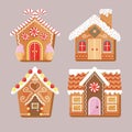 Merry Christmas gingerbread house collection