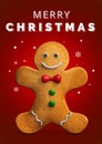 Merry Christmas Gingerbread Man Design