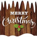 Merry Christmas glittering lettering design. Vector illustration.