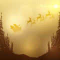 Merry Christmas on gold background