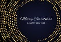 Merry Christmas of gold glitter pattern