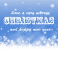 Merry Christmas gold glittering lettering design. Royalty Free Stock Photo