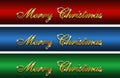 Merry Christmas Gold glossy logos
