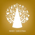 Merry Christmas Golden Card