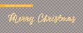 Merry Christmas. Golden shiny metal inscription. Realistic 3d render lettering. Gold text isolated on transparent background. 3D Royalty Free Stock Photo