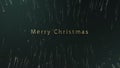 Merry Christmas golden text animated with sparkles effect and bokeh. Christmas spirits and mood. Motion design.