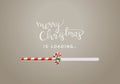 Merry Christmas greeting card. Banner design with colorful loading bar for a count down. Vector