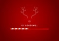 Merry Christmas greeting card. Banner design with colorful loading bar for a count down. Vector illustration.