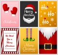 Merry Christmas greeting card design template Royalty Free Stock Photo