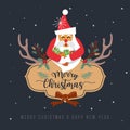 Merry Christmas Greeting Card Design. Vector illustration Royalty Free Stock Photo