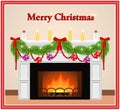 Merry Christmas greeting card. Royalty Free Stock Photo