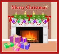 Merry Christmas greeting card. Royalty Free Stock Photo