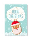 Merry Christmas Greeting Card, Gingerbread Santa