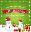 Merry christmas greeting card Royalty Free Stock Photo