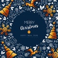 Christmas and new year gold low poly luxury card Royalty Free Stock Photo