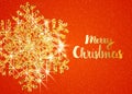 Merry Christmas greeting card. Merry Christmas phrase and blue stars on dark blue background. Vector Royalty Free Stock Photo