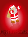 Merry Christmas greeting card with Santa Claus