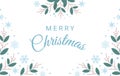 Merry Christmas greeting card with snowflakes and ilex branches. Perfect for banners, backgrounds, wallpapers.