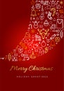Merry Christmas greeting card template