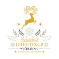 Merry christmas greeting card , Vector illustration Royalty Free Stock Photo